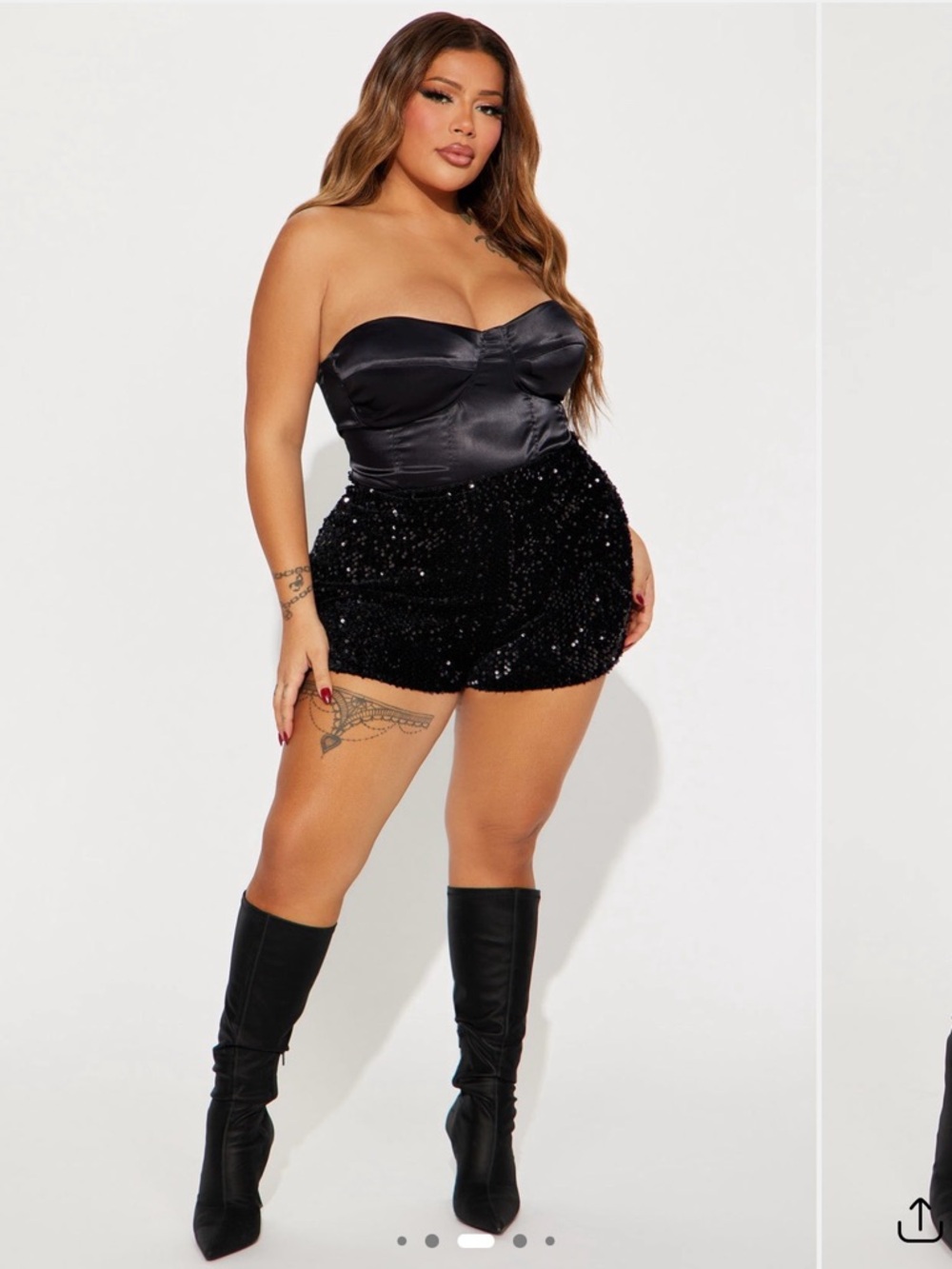 Black Sequin Shorts